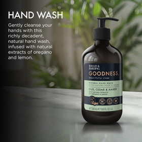 Baylis & Harding ingredient label close-up highlighting 98% plant-based and additive-free formula benefit