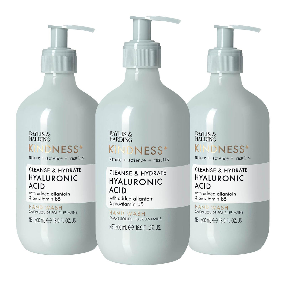 Baylis & Harding bottle front packaging showing pear scent and hydrating benefits
