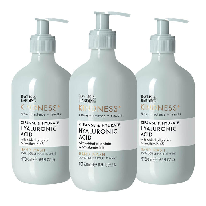 Baylis & Harding bottle front packaging showing pear scent and hydrating benefits