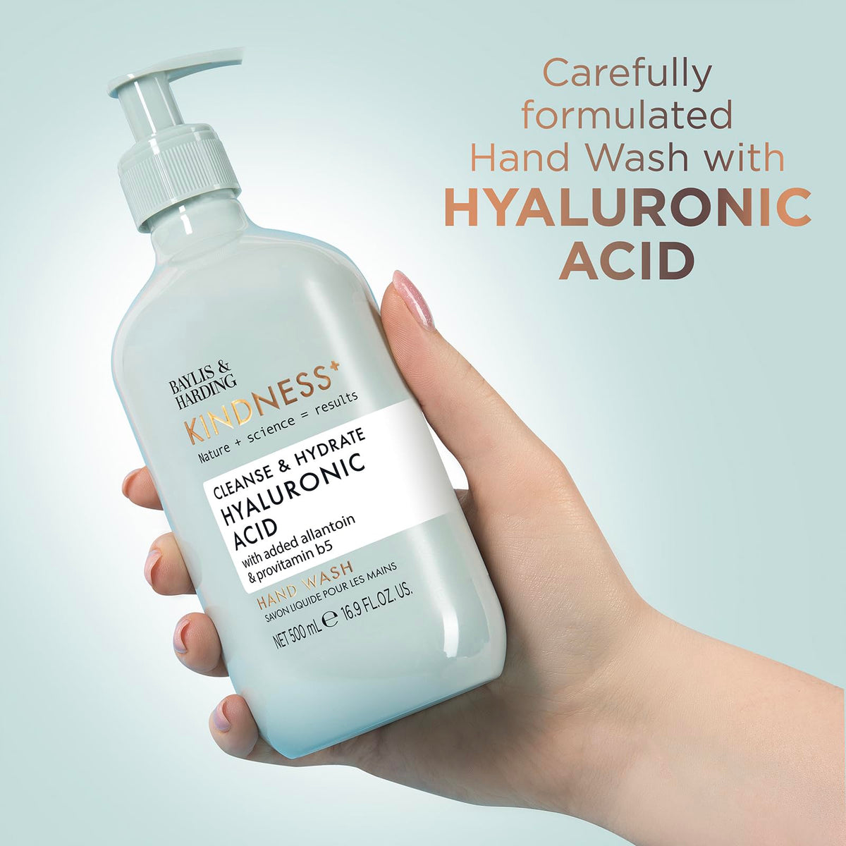 Baylis & Harding bottle by a bathroom sink creating a spa-like handwashing moment