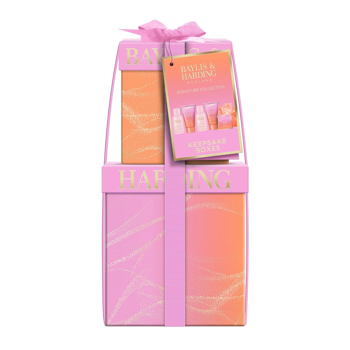 Baylis & Harding open gift box arranged to display all pamper set contents attractively