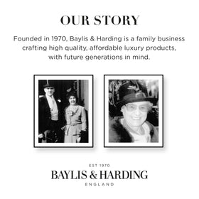 Baylis & Harding PCR bottle showing recyclable packaging benefits