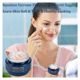 Baysea cream on fingers ready to apply for smooth hydration