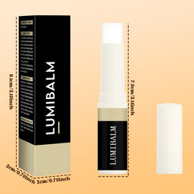 Baysea lumibalm inside travel pouch illustrating on-the-go eye care convenience