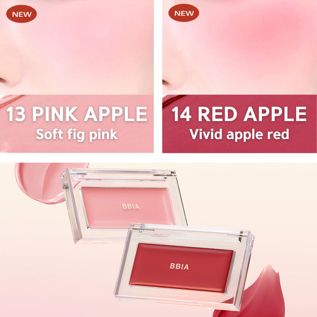 BBIA applying blush with fingers to cheek for natural skin-melted finish benefit