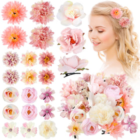 BBTO front view of 21-piece rose clips displaying colors and variety for event styling