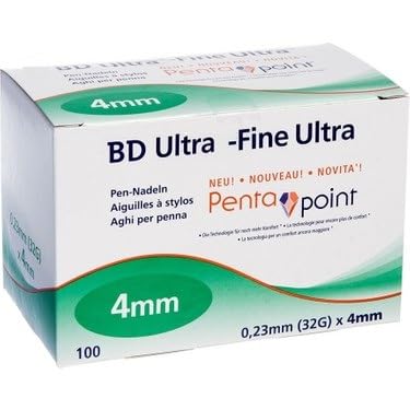Generic BD Nano front box showing 100-count dispenser and easy storage benefit