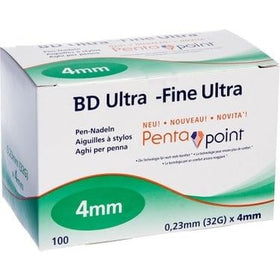Generic BD Nano front box showing 100-count dispenser and easy storage benefit