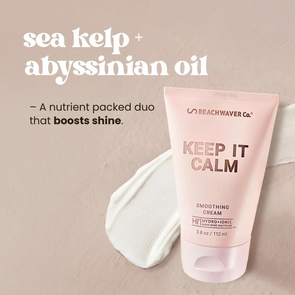 Beachwaver application to damp hair showing quick smoothing and manageable styling benefit