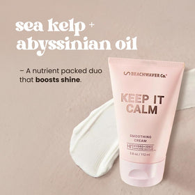 Beachwaver application to damp hair showing quick smoothing and manageable styling benefit