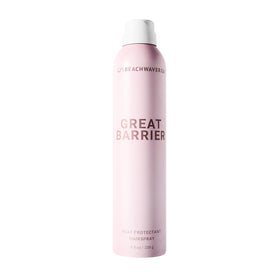 Beachwaver bottle front view showing label and size, promotes easy styling