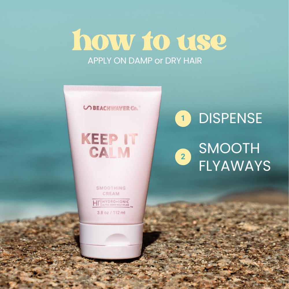 Beachwaver ingredients label and scent notes showing Polynesian Pink Sugar tropical fragrance benefit