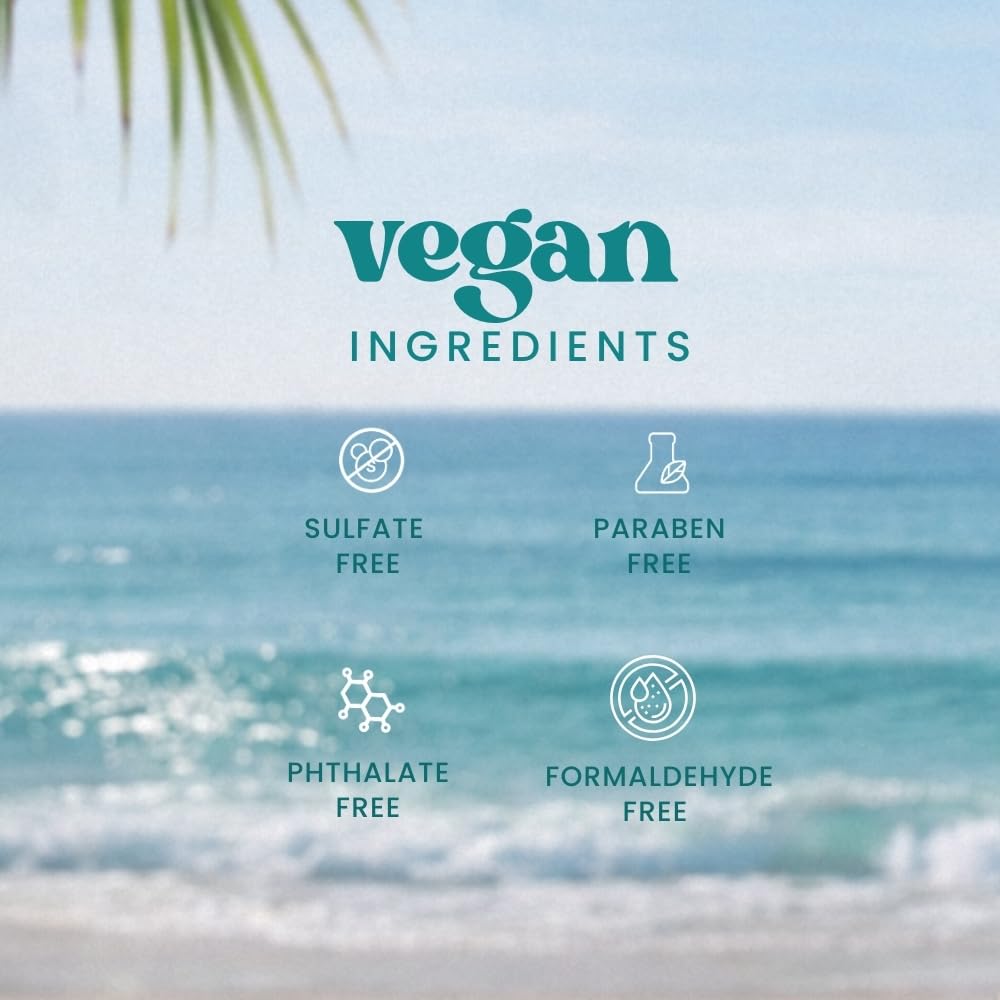 Beachwaver label close-up highlighting ingredients and benefits for protection