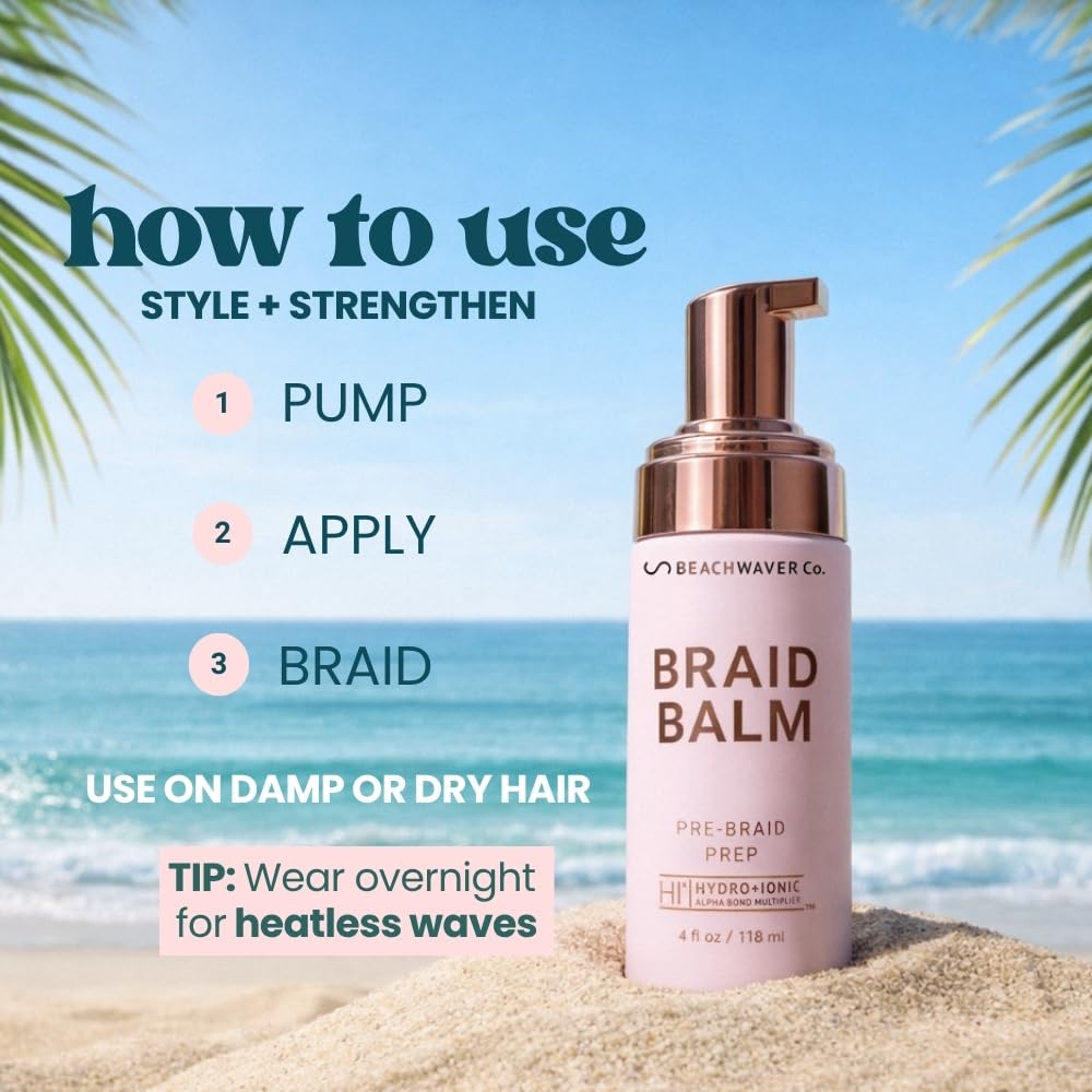 Beachwaver product with Bondi Beach Day props suggesting tropical scent benefit