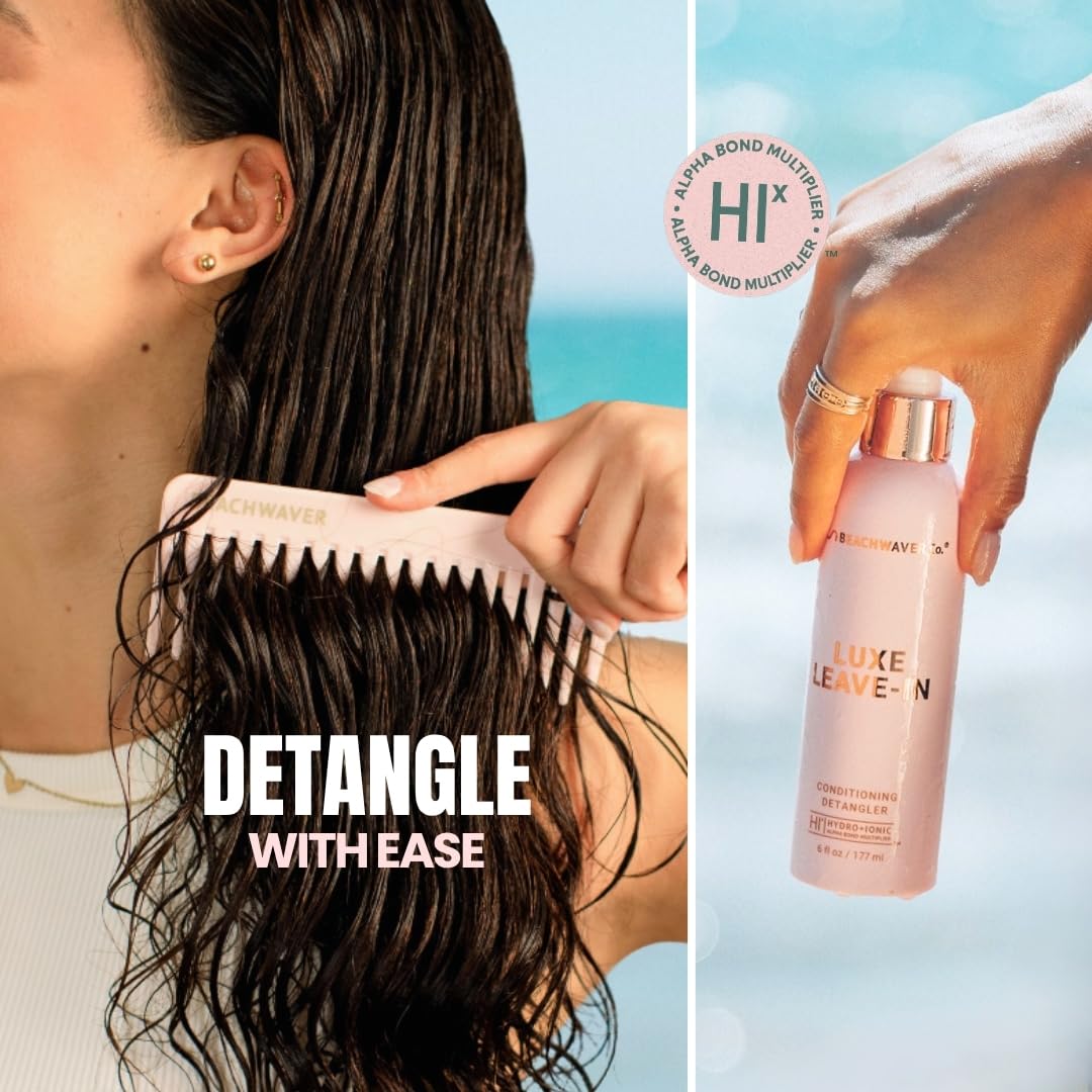 Beachwaver visible spray texture close-up demonstrating lightweight mist for even coverage
