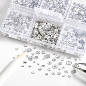 BEADSLAND tweezers and wax pencil picking rhinestone for accurate placement