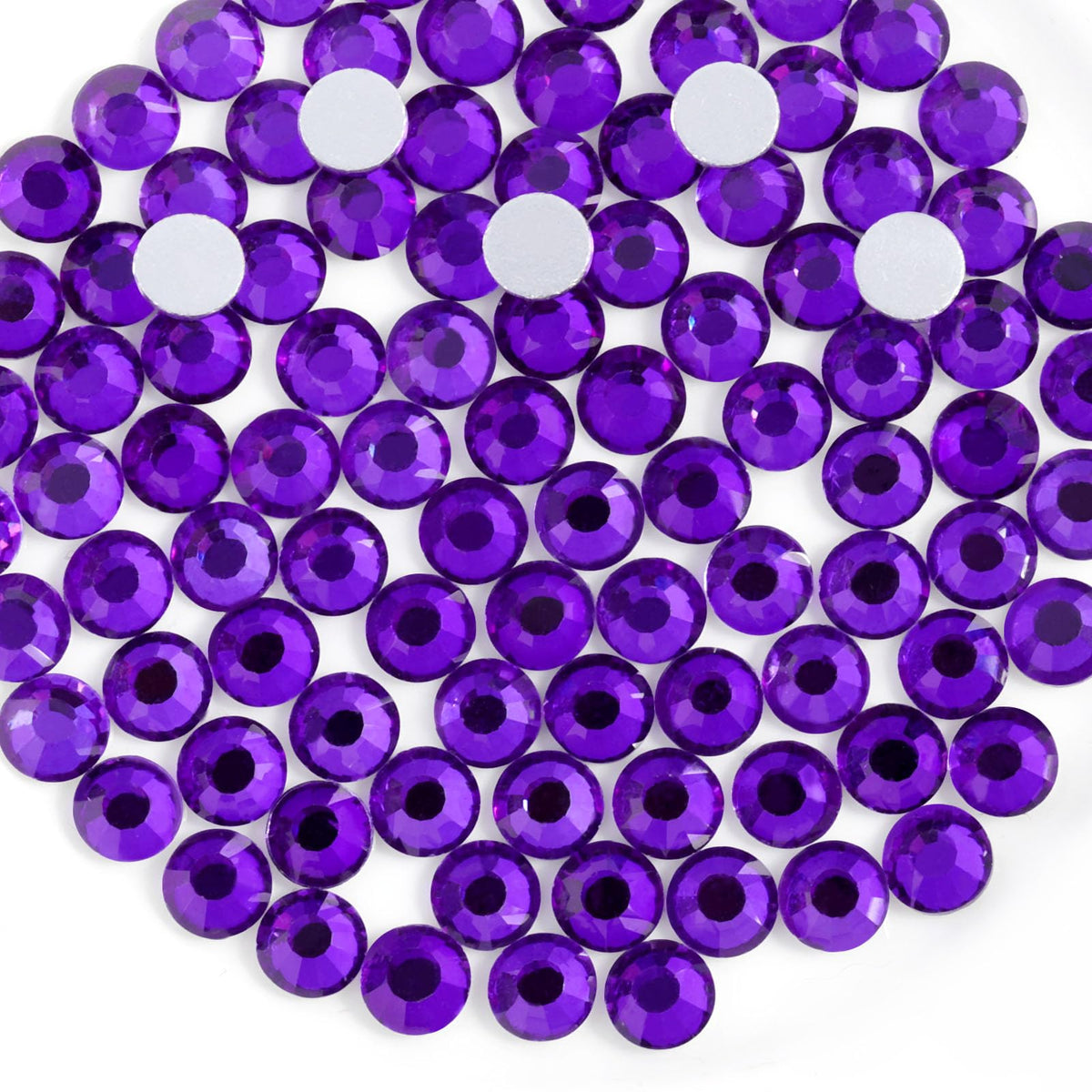 BEADSLAND front pack of pure purple SS20 rhinestones showing quantity and color benefit