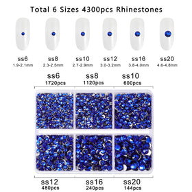 BEADSLAND rhinestones applied to nail art, enhancing manicure designs