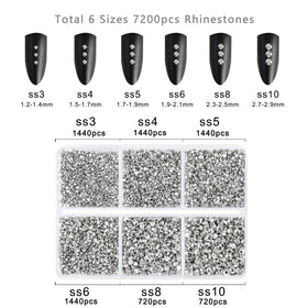 BEADSLAND rhinestones applied on nails in a styled setting demonstrating decorative impact