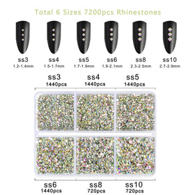BEADSLAND rhinestones applied on nail art demonstrating scale and decorative impact