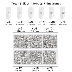 BEADSLAND rhinestones on fingertip illustrating sizes and easy handling benefit
