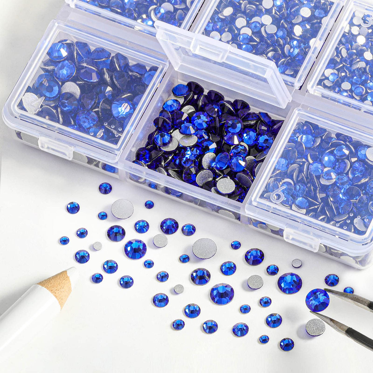 BEADSLAND tweezers and wax pencil with tray, making placement easier