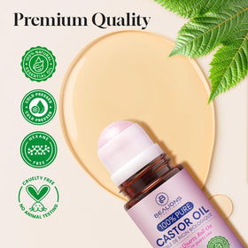 Bealions roll-on applied under eye demonstrating targeted, mess-free application for soothing feel