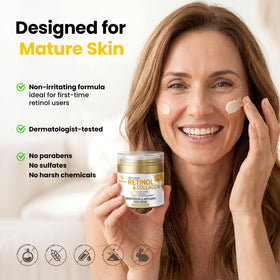 Bealions open jar texture close-up, shows smooth cream for easy absorption