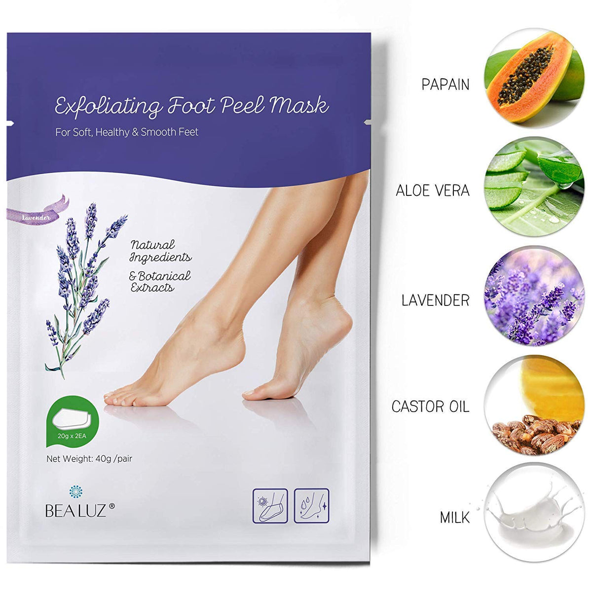 BEALUZ booties in use on feet demonstrating easy at-home application