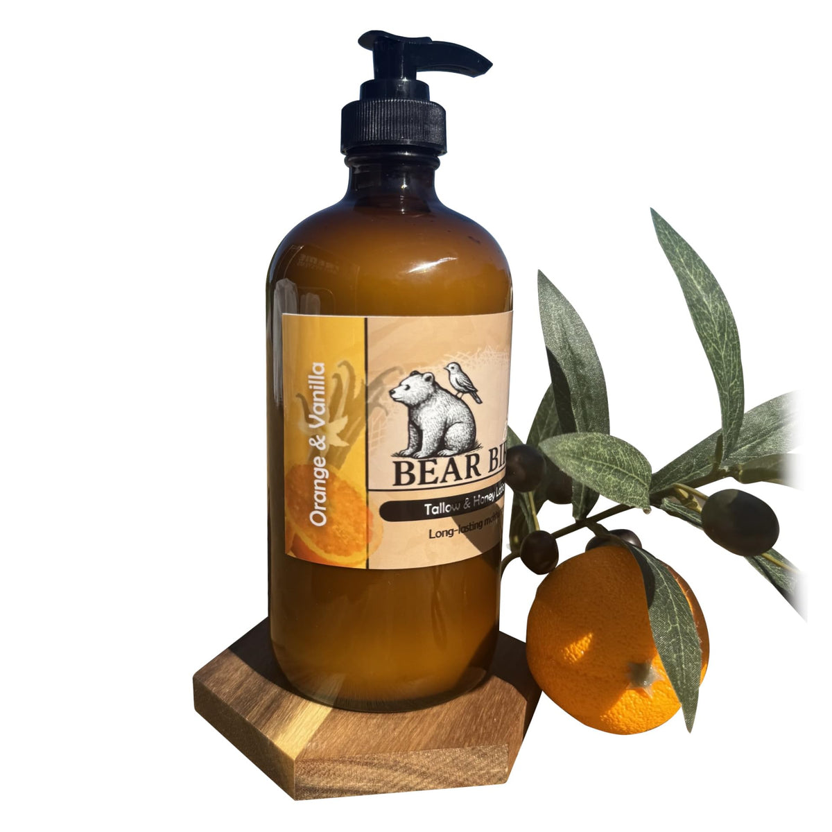 Bear Bird lotion applied on hand demonstrating smooth absorption benefit