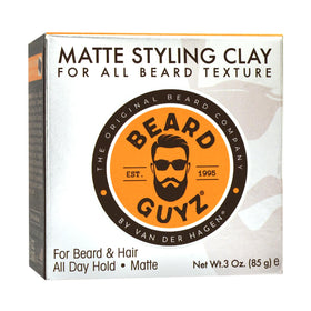 Close-up texture of Beard Guyz clay revealing creamy kaolin blend for control