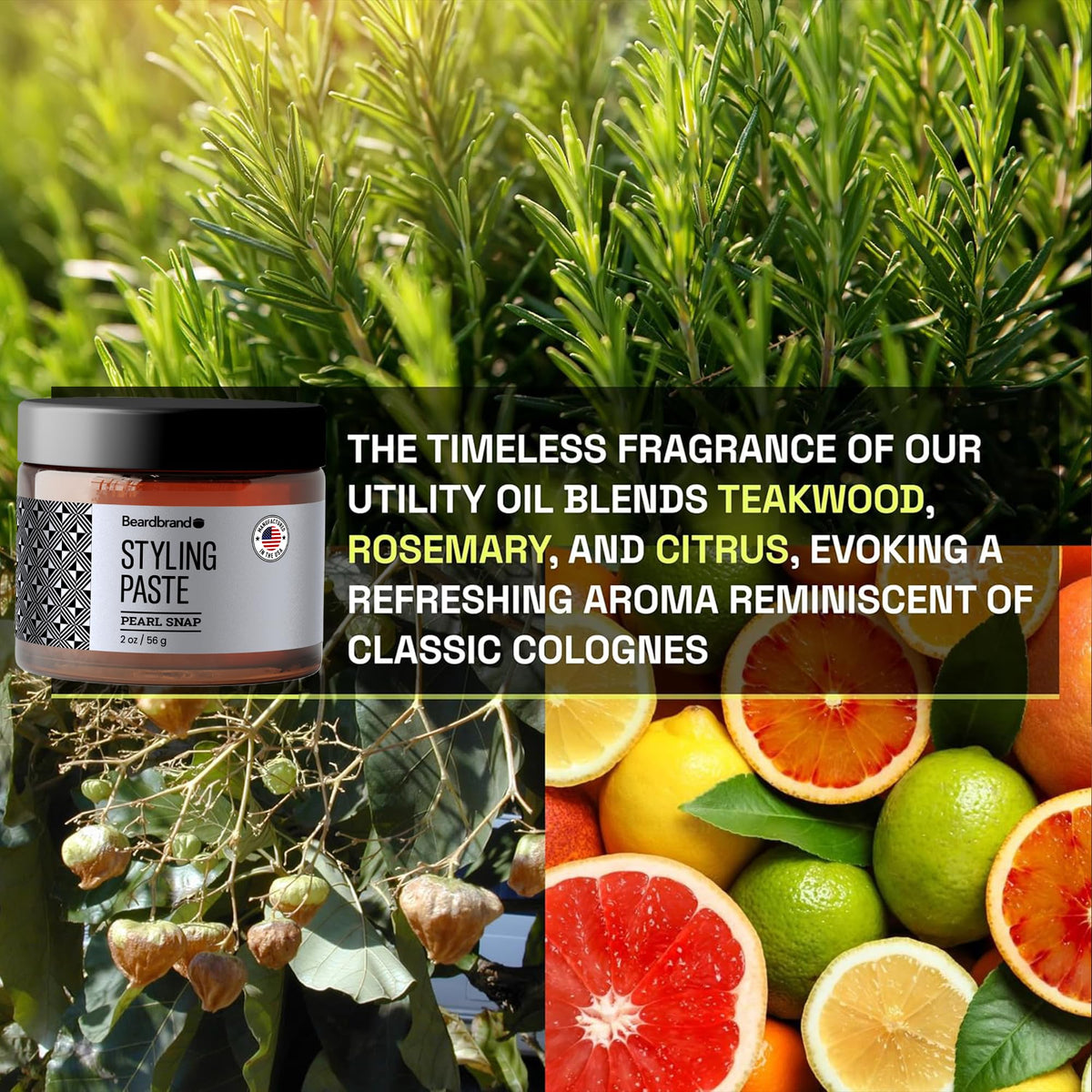 Beardbrand styled beard in outdoor setting showing polished yet natural look benefit