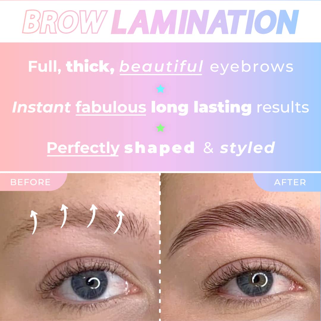 BEAU LASHES in-use lamination step applied to brow showing easy professional results