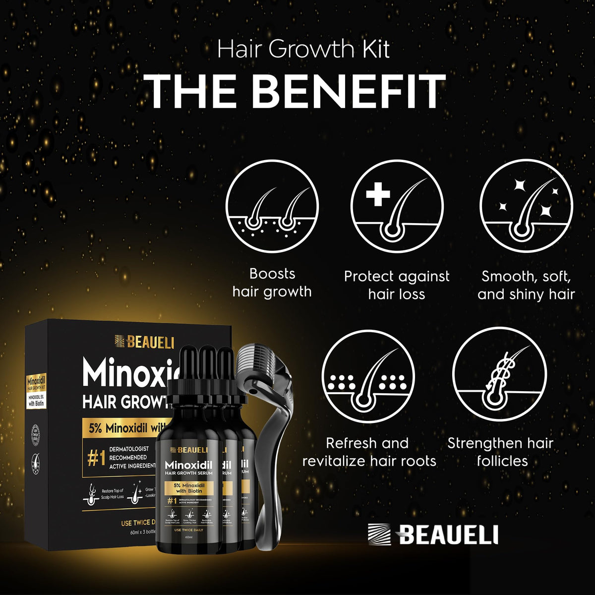 beaueli bottle next to ruler showing size and travel-ready convenience
