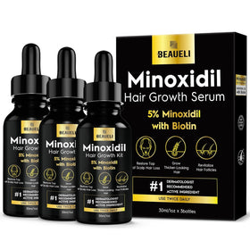 beaueli front packaging three-bottle pack showing supply and benefits