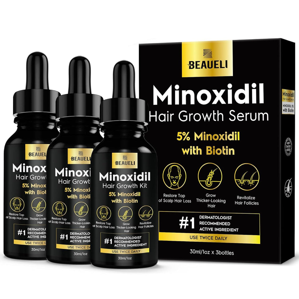beaueli front packaging three-bottle pack showing supply and benefits