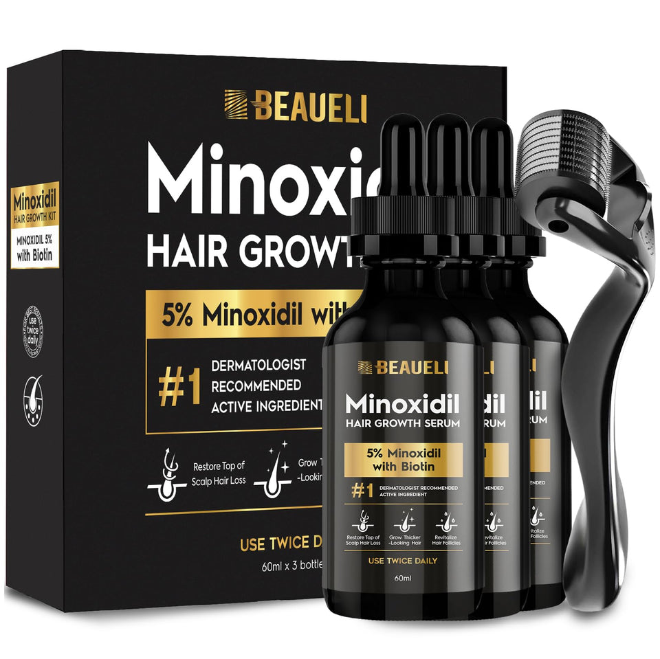 beaueli front packaging showing three bottles and benefits