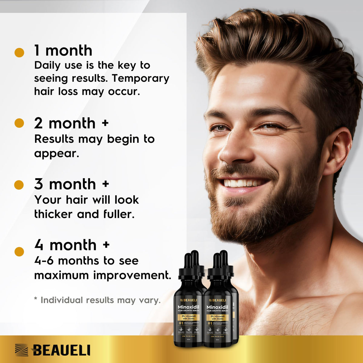 beaueli bottle held in hand to show 2 fl oz size and travel-friendly benefit