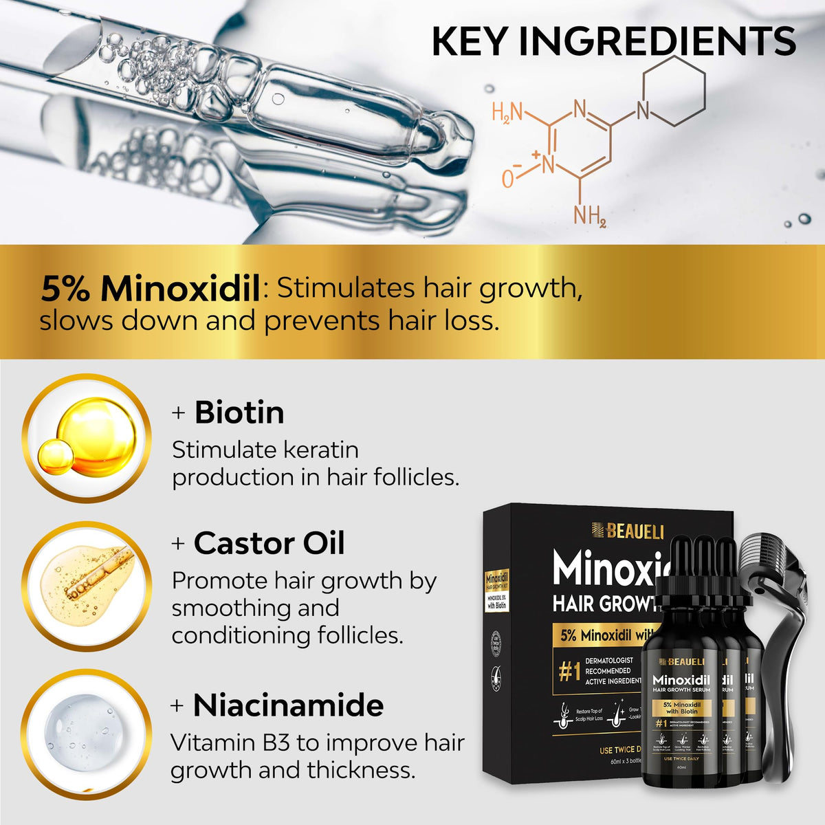 beaueli liquid texture on skin demonstrating fast absorption