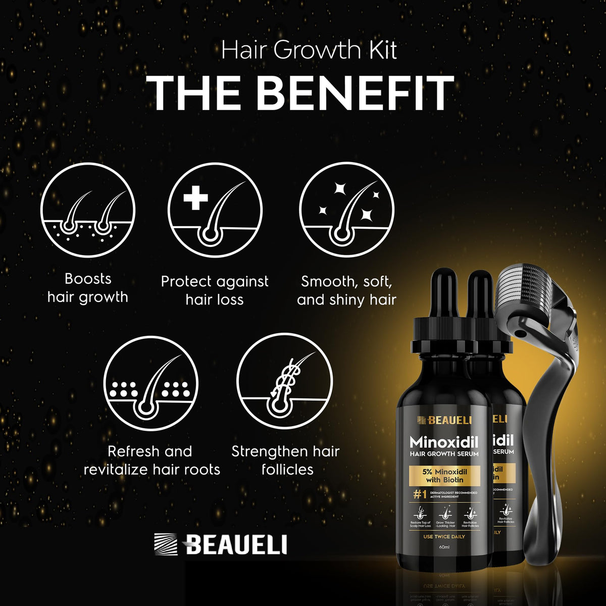 beaueli two 60ml bottles side-by-side to show supply and scale