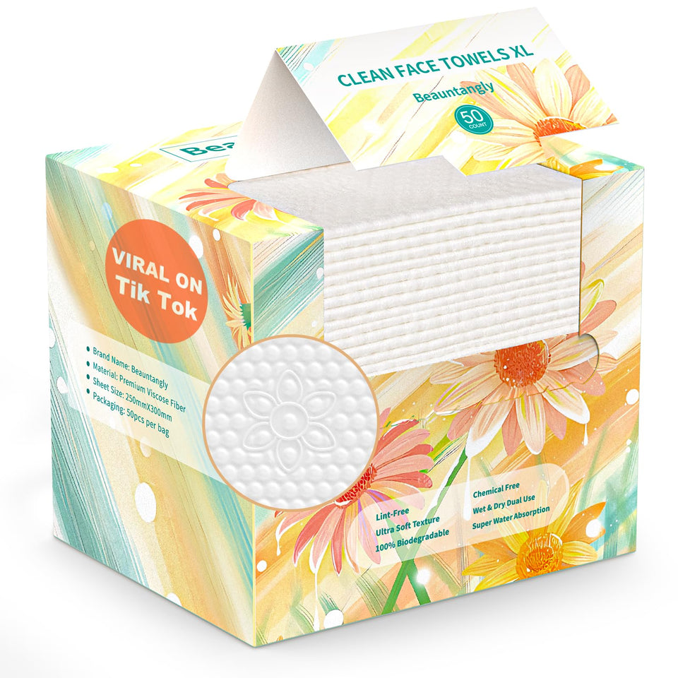 Beauntangly front packaging showing 50-count unscented box and benefits