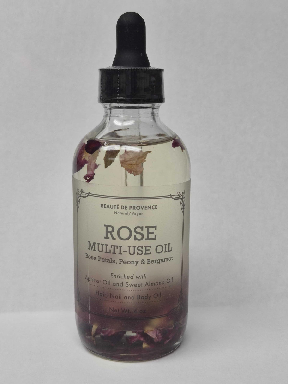 BEAUTE DE PROVENCE ingredients arranged to show apricot almond and vitamin E benefits