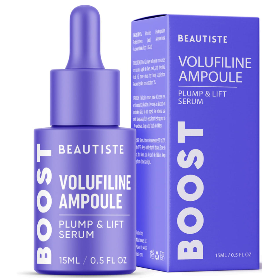 Beautiste BOOST front bottle showing sleek ampoule packaging and immediate confidence