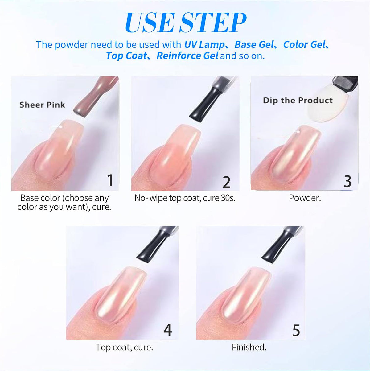 BEAUTNICE finished manicure holding phone showing wearable glossy effect benefit