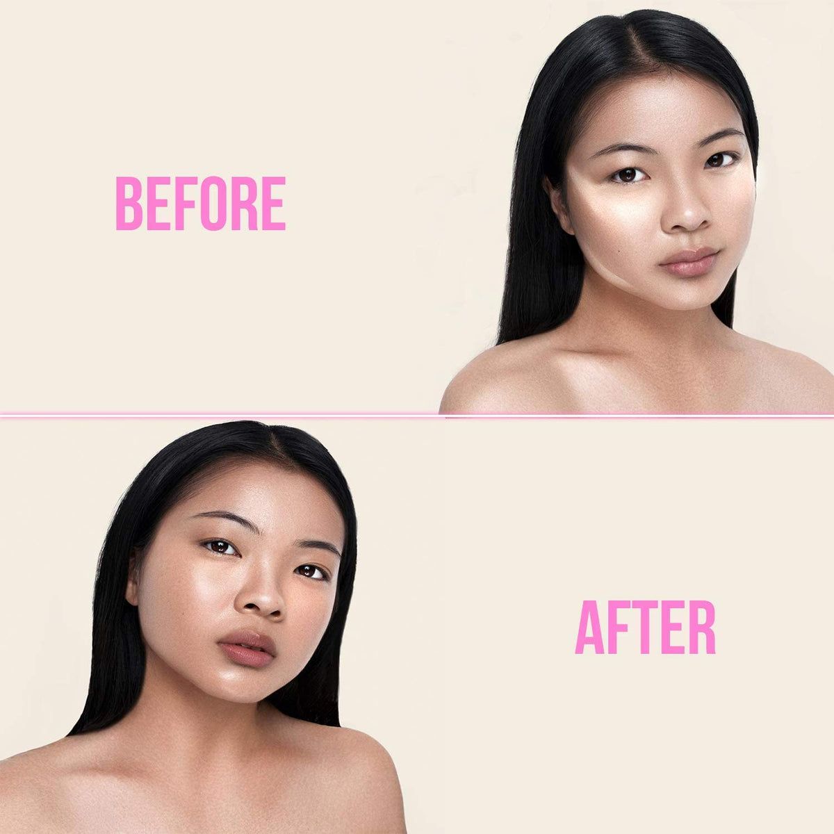 Beauty Bakerie jar in a makeup bag for touch-ups and all-day oil control