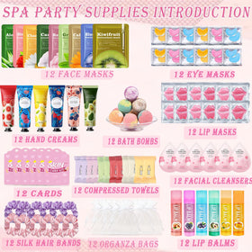 Beauty Bar open kit laid out displaying 12 grouped guest bundles for easy setup