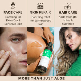 Beauty by Earth bottle next to common items showing product size