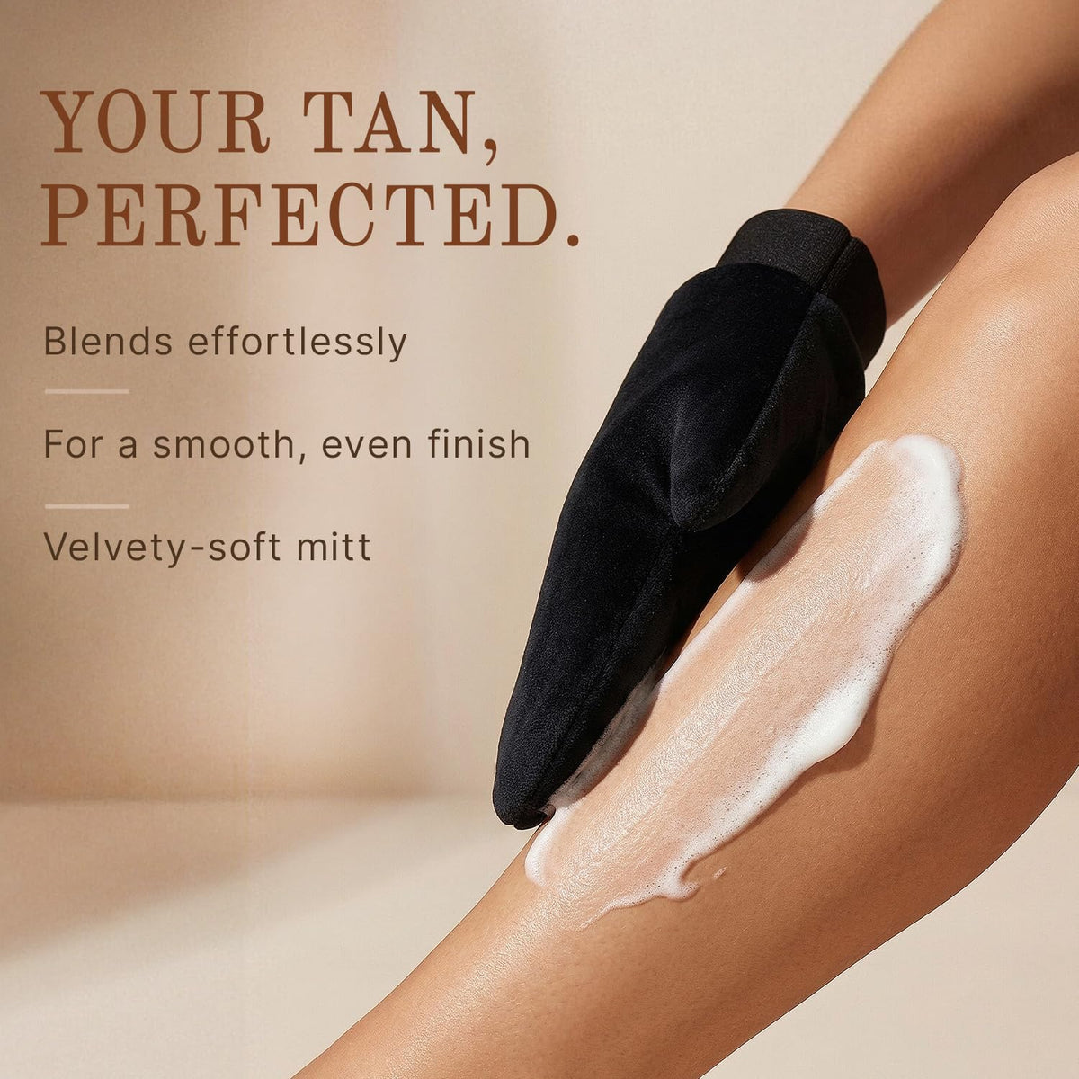 Beauty by Earth application demonstration on arm for streak-free finish
