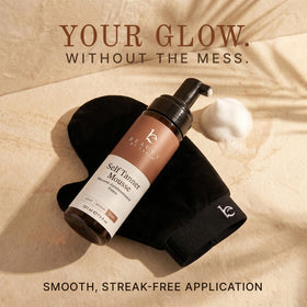 Beauty by Earth soft application mitt image showing even blending