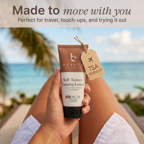 Beauty by Earth application on arm demonstrating smooth, streak-free finish